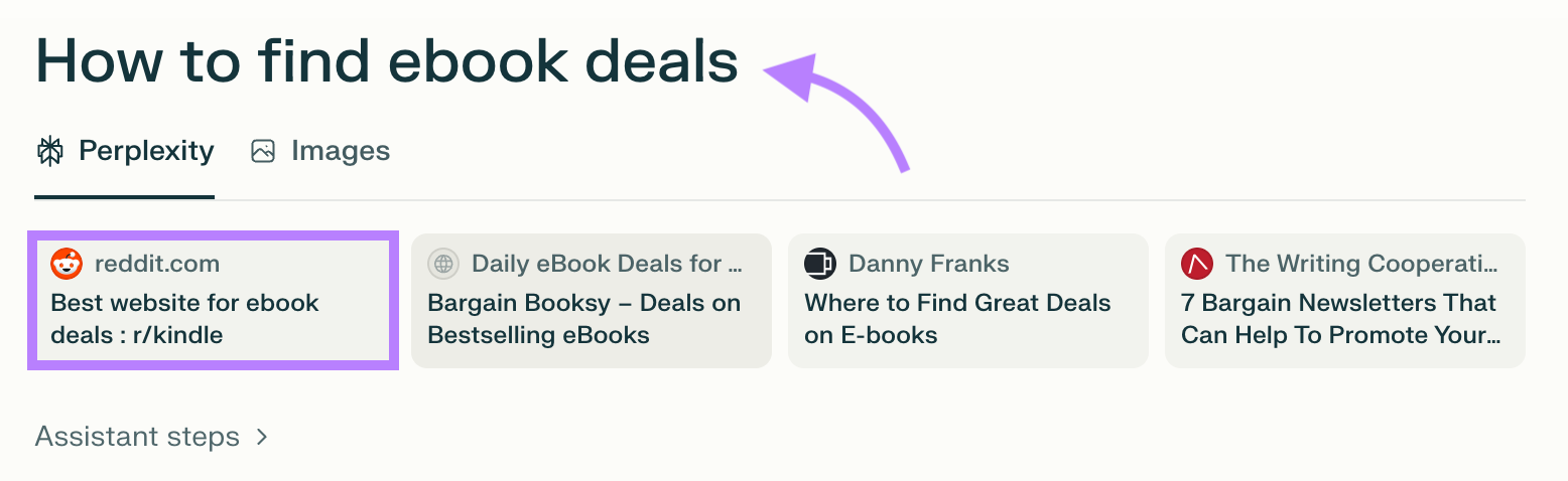 Example search - Perplexity